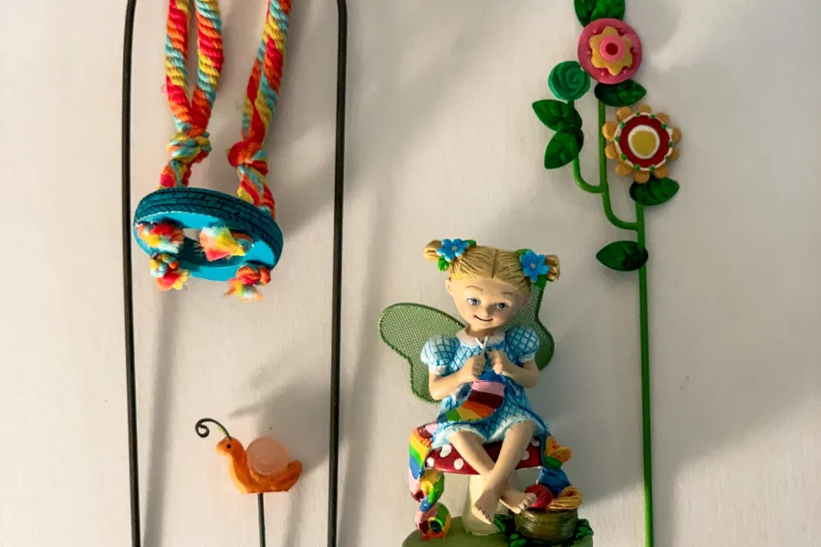 a group of fairy decorations